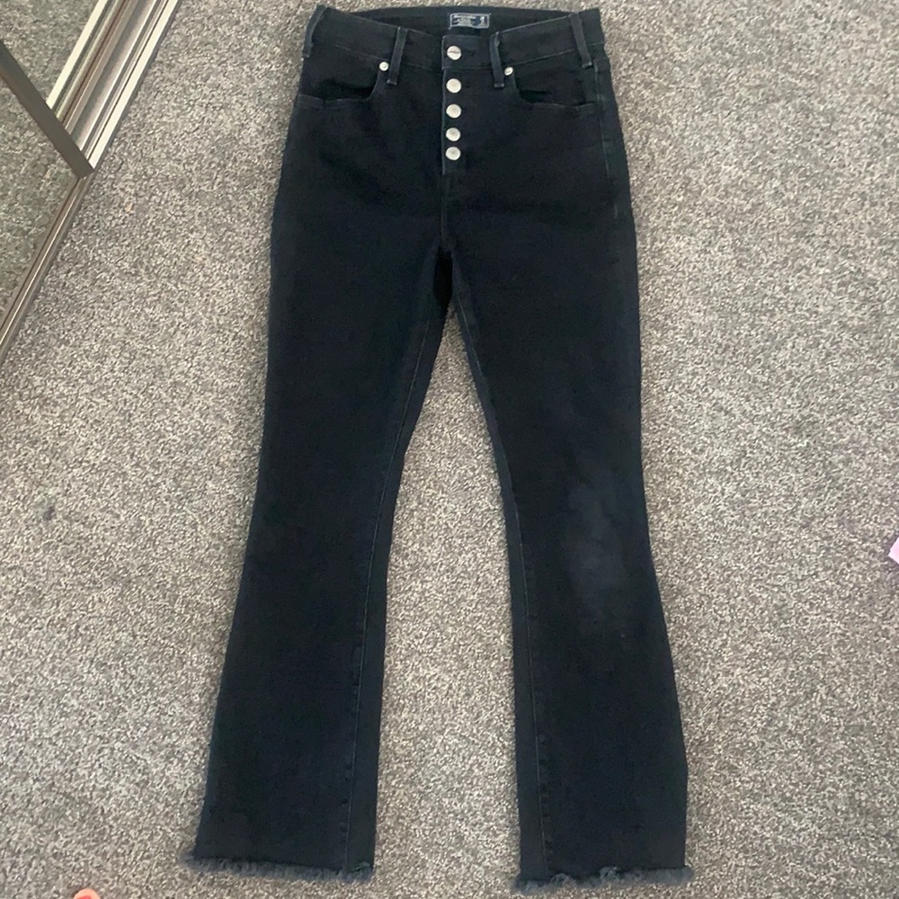 Abercrombie & Fitch High Rise Ankle Flare Jeans